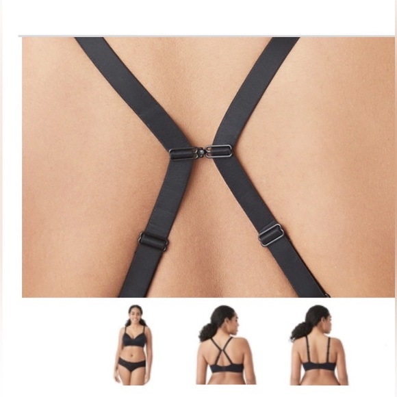 NWT b.tempt’d Black BRA Wirefree 36DD, Racerback Option, brand is b.tempt’d - Picture 2 of 6